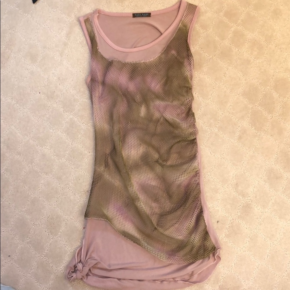 Baby Babe purple and green tank top